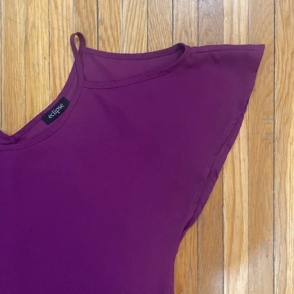 Cold Shoulder Top Purple - Picture 4 of 10